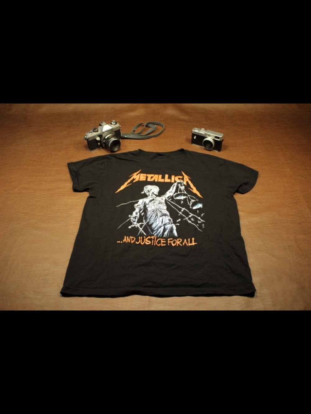 Official Metallica And Justice For All Black Graphic T-Shirt - Size M